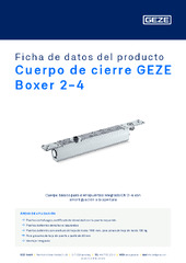 Cuerpo de cierre GEZE Boxer 2-4 Ficha de datos del producto ES