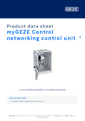 myGEZE Control networking control unit  * Product data sheet EN