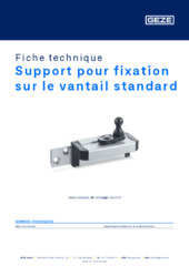 Support pour fixation sur le vantail standard Fiche technique FR