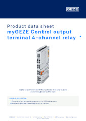 myGEZE Control output terminal 4-channel relay  * Product data sheet EN
