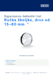 Ručka školjka, drvo od 15-80 mm  * Sigurnosno-tehnički list HR