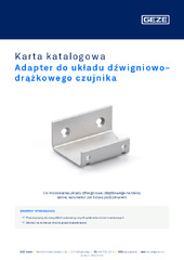 Adapter do układu dźwigniowo-drążkowego czujnika Karta katalogowa PL