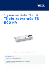 Tijelo zatvarača TS 500 NV Sigurnosno-tehnički list HR