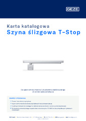 Szyna ślizgowa T-Stop Karta katalogowa PL