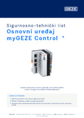 Osnovni uređaj myGEZE Control  * Sigurnosno-tehnički list HR