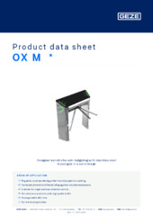 OX M  * Product data sheet EN