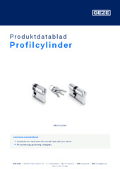 Profilcylinder Produktdatablad SV