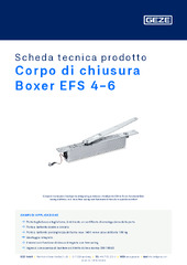 Corpo di chiusura Boxer EFS 4-6 Scheda tecnica prodotto IT