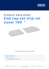 End cap set clip-on cover 100  * Product data sheet EN