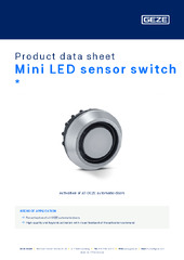Mini LED sensor switch  * Product data sheet EN
