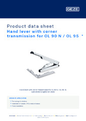 Hand lever with corner transmission for OL 90 N / OL 95  * Product data sheet EN