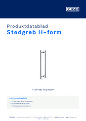 Stødgreb H-form Produktdatablad DA