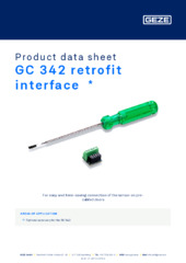 GC 342 retrofit interface  * Product data sheet EN