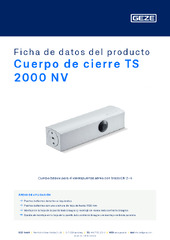 Cuerpo de cierre TS 2000 NV Ficha de datos del producto ES