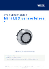 Mini LED sensorfølere  * Produktdatablad DA