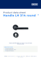 Handle LH 314 round  * Product data sheet EN