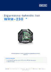 WRM-230  * Sigurnosno-tehnički list HR