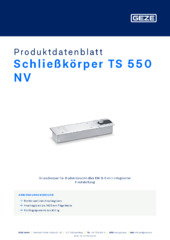 Schließkörper TS 550 NV Produktdatenblatt DE