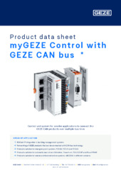 myGEZE Control with GEZE CAN bus  * Product data sheet EN