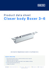 Closer body Boxer 3-6 Product data sheet EN