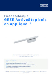 GEZE ActiveStop bois en applique  * Fiche technique FR