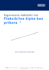 Fleksibilne šipke bez pribora  * Sigurnosno-tehnički list HR