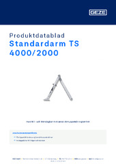 Standardarm TS 4000/2000 Produktdatablad SV