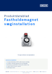 Fastholdemagnet væginstallation Produktdatablad DA