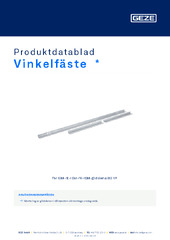 Vinkelfäste  * Produktdatablad SV