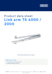 Link arm TS 4000 / 2000 Product data sheet EN