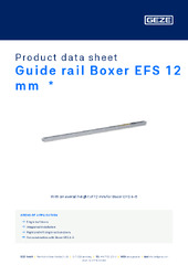 Guide rail Boxer EFS 12 mm  * Product data sheet EN
