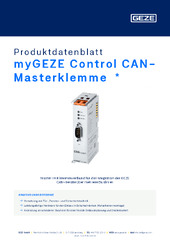 myGEZE Control CAN-Masterklemme  * Produktdatenblatt DE
