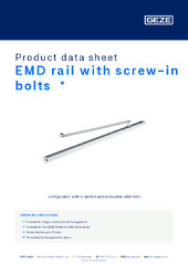 EMD rail with screw-in bolts  * Product data sheet EN