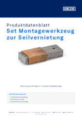 Set Montagewerkzeug zur Seilvernietung Produktdatenblatt DE