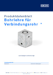 Bohrlehre für Verbindungsrohr  * Produktdatenblatt DE