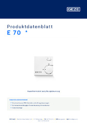 E 70  * Produktdatenblatt DE