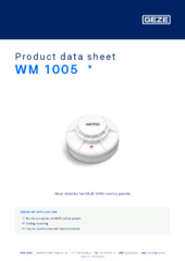 WM 1005  * Product data sheet EN