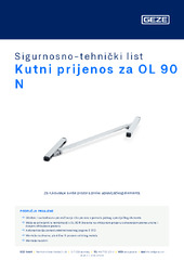 Kutni prijenos za OL 90 N Sigurnosno-tehnički list HR