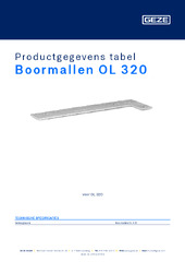Boormallen OL 320 Productgegevens tabel NL