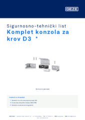 Komplet konzola za krov D3  * Sigurnosno-tehnički list HR