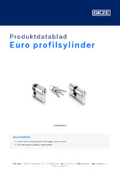 Euro profilsylinder Produktdatablad NB