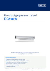 ECturn Productgegevens tabel NL