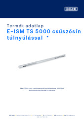 E-ISM TS 5000 csúszósín túlnyúlással  * Termék adatlap HU