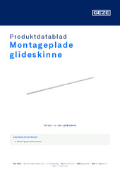 Montageplade glideskinne Produktdatablad DA