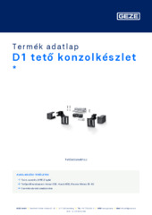 D1 tető konzolkészlet  * Termék adatlap HU