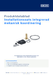 Installationssats integrerad mekanisk koordinering Produktdatablad SV