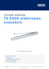 TS 5000 elektromos csúszósín Termék adatlap HU