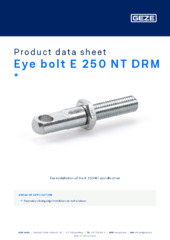 Eye bolt E 250 NT DRM  * Product data sheet EN