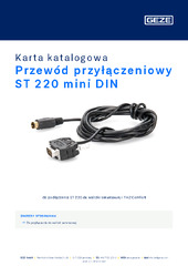Przewód przyłączeniowy ST 220 mini DIN Karta katalogowa PL