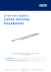 Lento montaj köşebendi Ürün veri sayfası TR